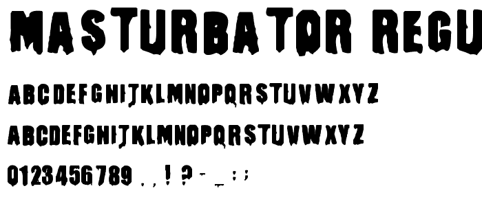 Masturbator Regular font